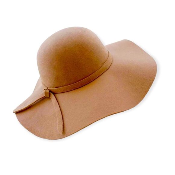 Boho Tan Round Dome Crown Extra Wide Brim Floppy Hat NEW - Picture 3 of 3
